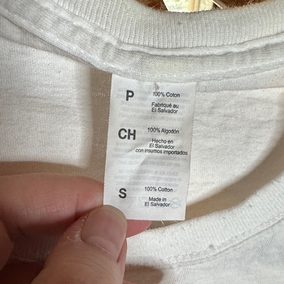 Smiley Design Faded Sunflower Peace Shaka Cotton White Graphic Tee Size Small - Picture 2 of 5